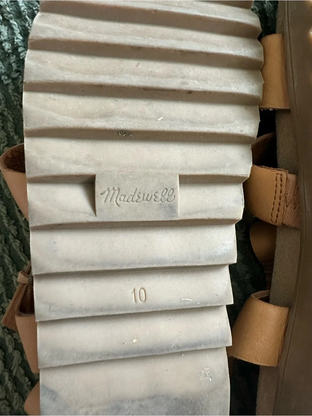 Madewell sz 10 Women’s Tan Leather Buckle Strap Sandals - Picture 5 of 8